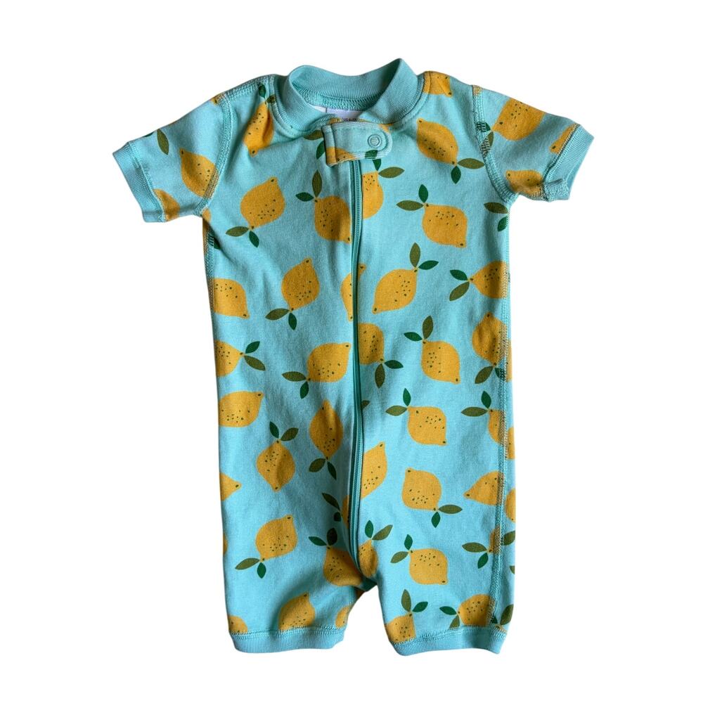 Hannah Andersson HannaJams™ Sleeper (Lemon Stand Aqua) - 6-12 Months